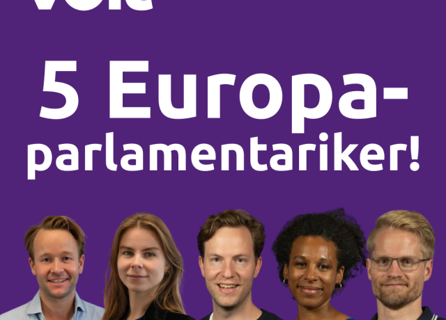 En bild med våra fem valda Europaparlamentariker