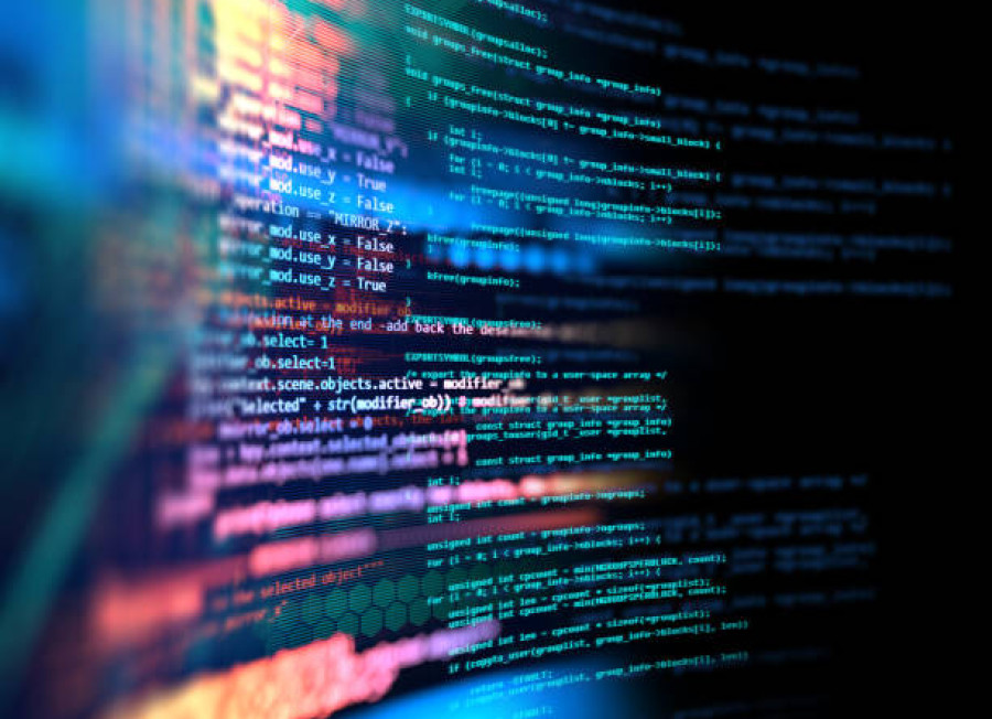 Stock photo of code on a screen