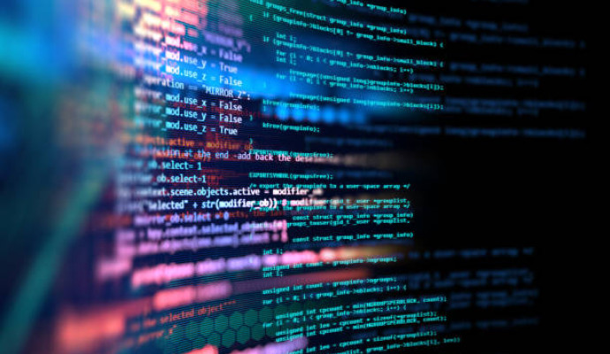 Stock photo of code on a screen