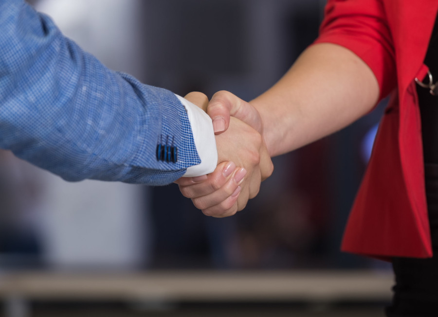 Stock photo of a handshake