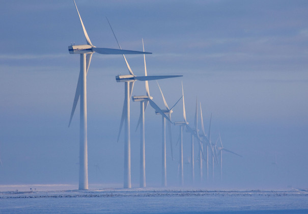 Stock photo of a wind farm