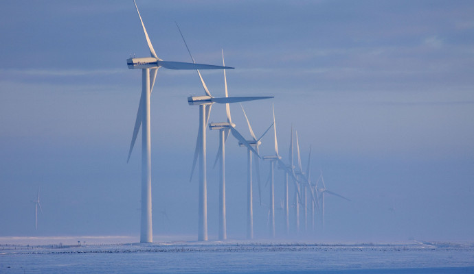 Stock photo of a wind farm