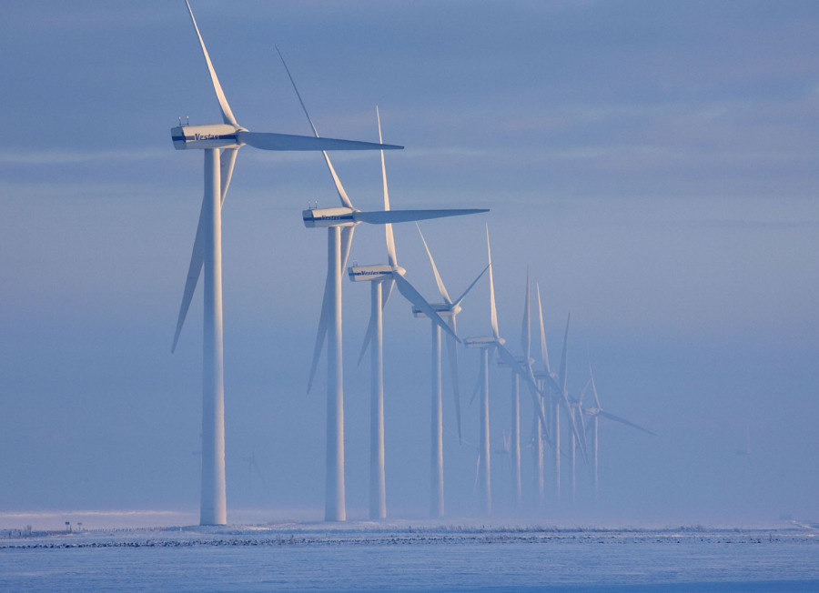 Stock photo of a wind farm